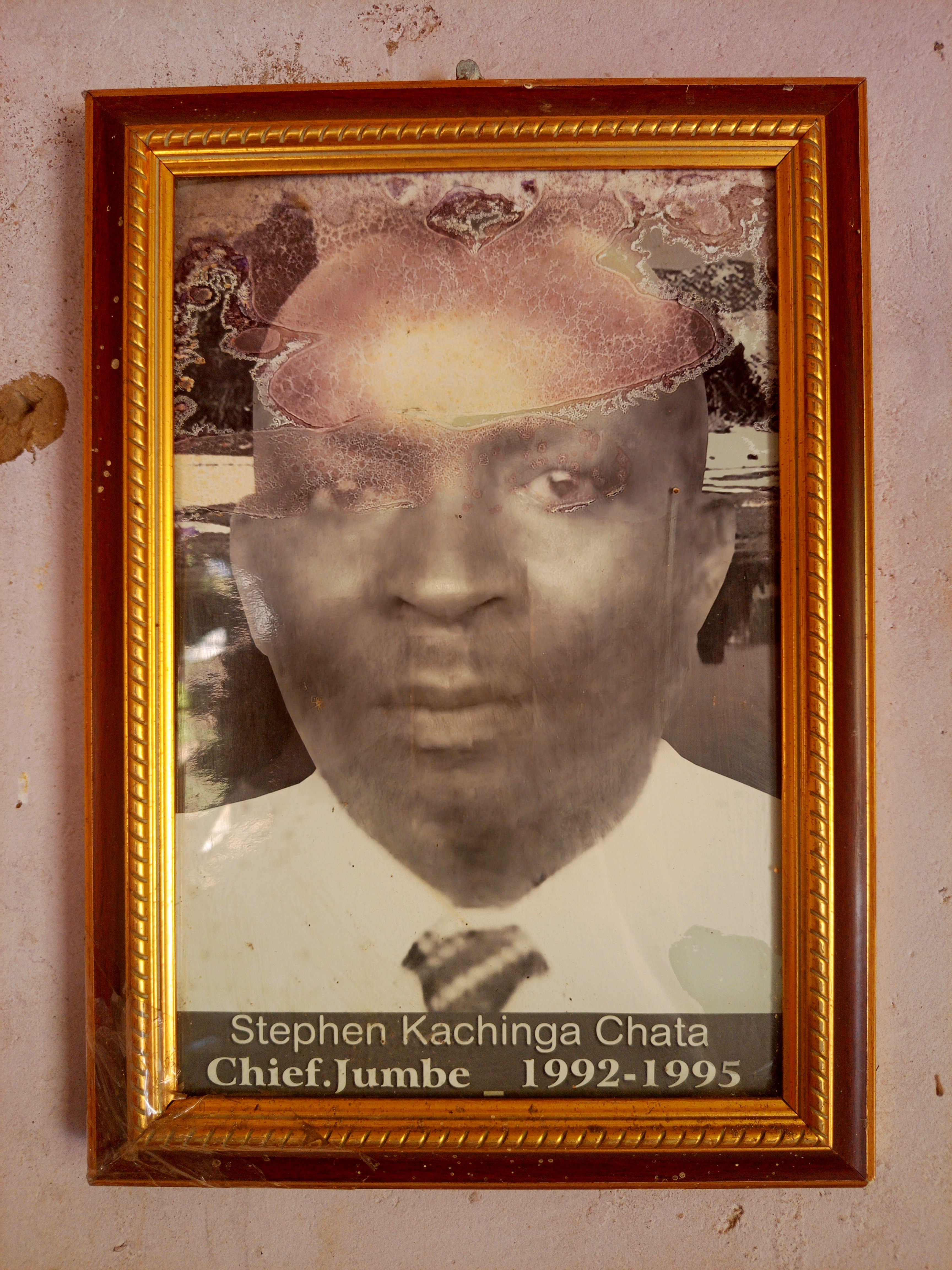 Framed portrait of HRH Chief Jumbe Stephen Kachinga Chata, 1992–1995